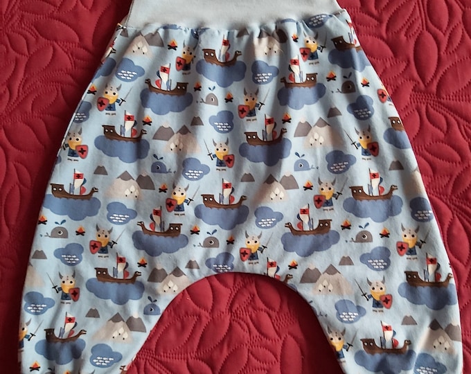 Sarouel boy 12/18 even more months in jersey and elastane lined in white cotton jersey