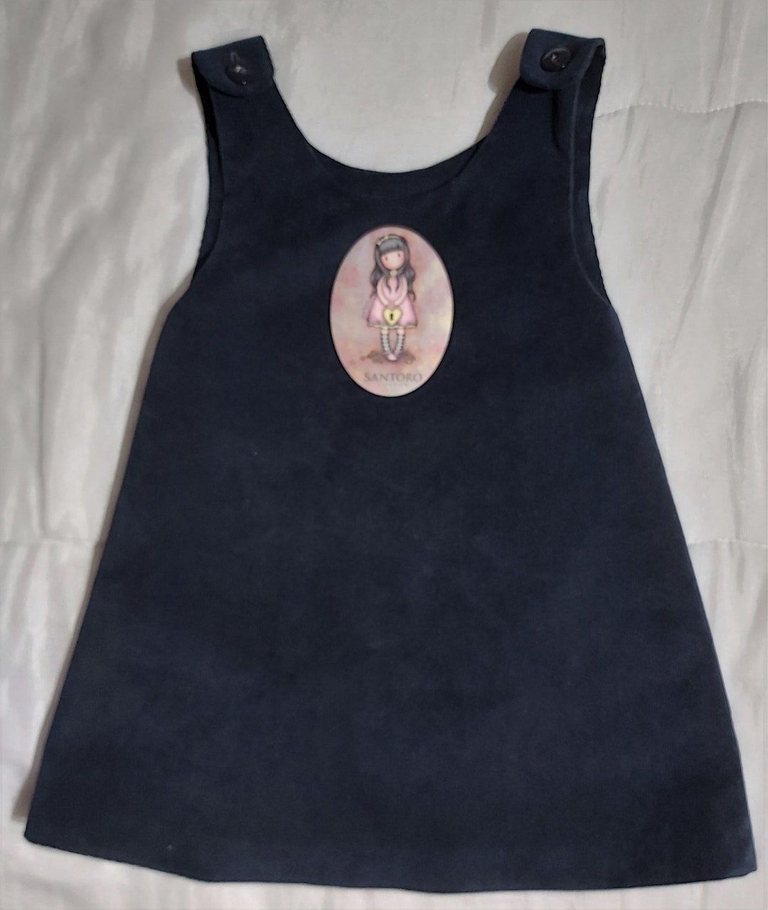 Robe chasuble longue à boutons asymétriques bleu marine Next | La Redoute