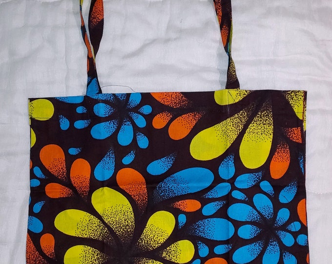 Tote bag, extra bag for your commissions in multicolored wax