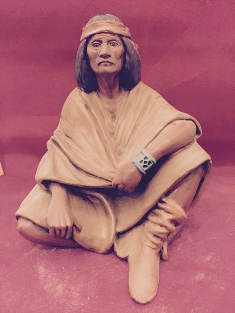 ready to paint Wise Old Indian Man Bisque