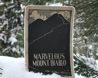 Marvelous Mount Diablo, California, Vintage Image [vinyl sticker]