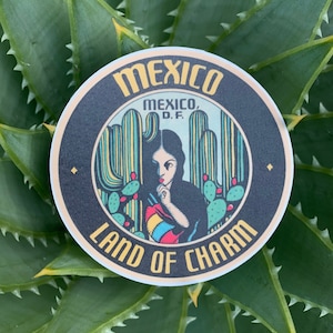 Mexico - Land of Charm, Vintage Image [vinyl sticker]