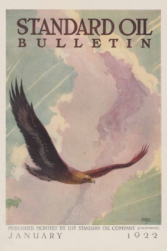 Golden Eagle Standard Oil Magazine Cover Reproduction On Styrene