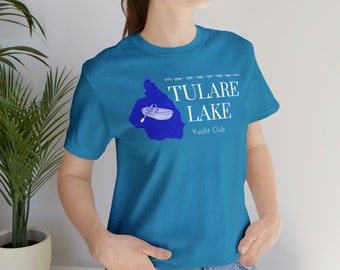 Commemorative "Tulare Lake - Yacht Club" (rowboat) - Unisex Jersey Short Sleeve Tee