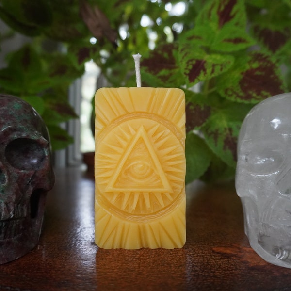 Ritual All Seeing Eye Beeswax Candle