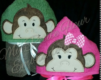 5x7 Chunky Monkey & Girly Monkey Designs with Tail Add On