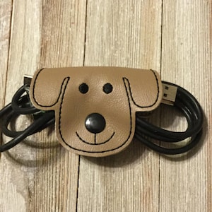 Cord keeper, cat cord keeper, dog cord keeper, embroidered, handmade, cord organizer, earbuds, phone cord, charger cord, travel, car charger
