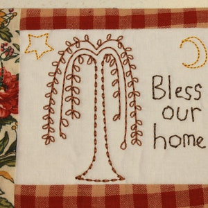 Mug Rug, Coaster, Coffee Mug Rug, Embroidered gift, handmade, Coffee Lover, Home, Christian, gift, Bless Our Home