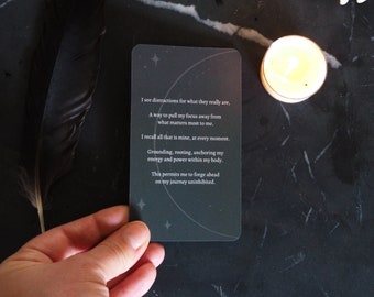 Give the Gift of an Intuitive Message - Moon Mantra Oracle Deck Card - Send to a Friend - Mailed Single Card Oracle Pull