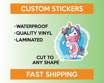 Custom Vinyl Stickers: Waterproof, Laminated, Die Cut