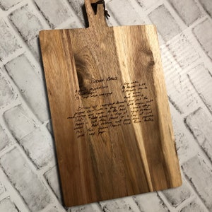 laser engraved handwritten recipe cutting board image 9