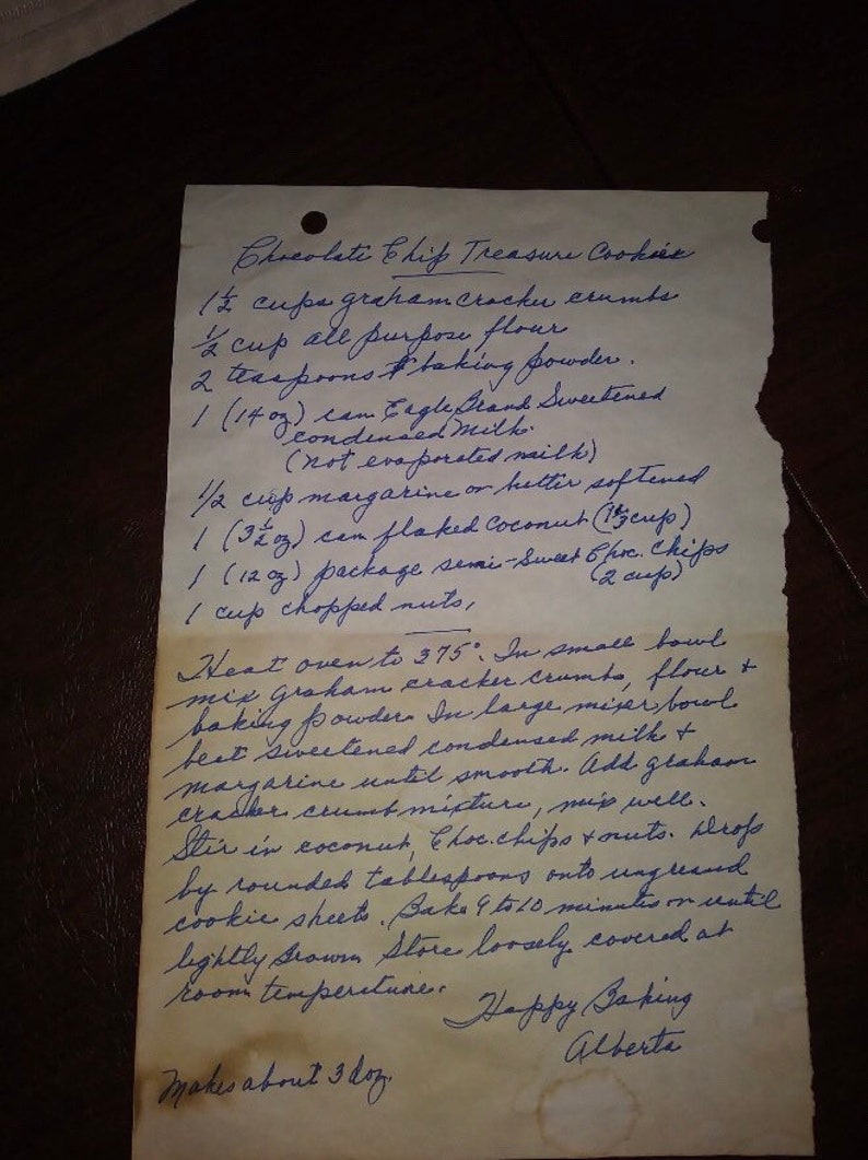 laser engraved handwritten recipe cutting board image 4