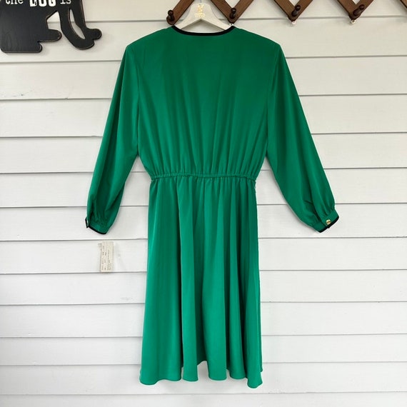 Vintage Kelly Green Day Dress By Hana Sung ~ NEW … - image 6