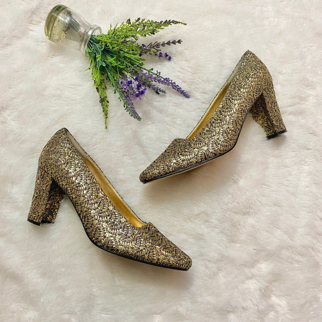 靴 original ribbon glitter pumps original ribbon glitter pumps
