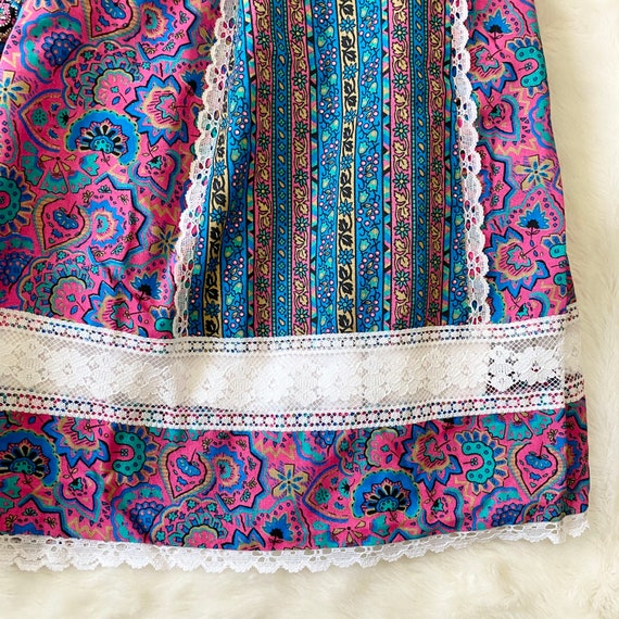 Vintage Mixed Print Patchwork A Line Skirt ~ Mult… - image 2