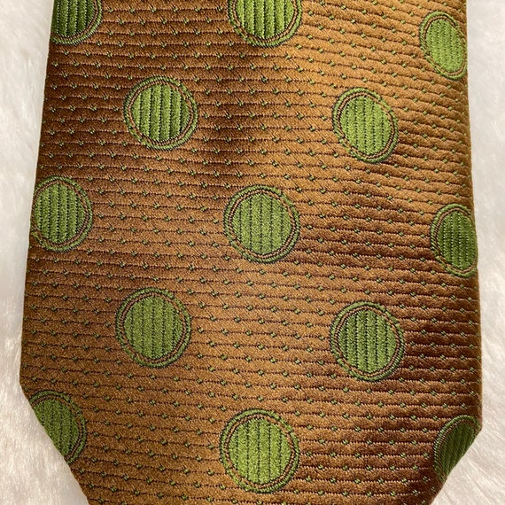 Vintage 1970s Brown Polka Dot Wide Necktie Retro … - image 2