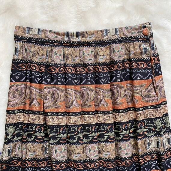 Vintage Worthington Pleated A Line Midi Skirt Siz… - image 2