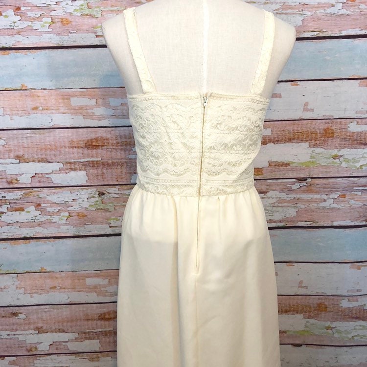 Vintage Ivory Lace Bodice Summer Dress ~ Wedding/ Bride/ Bridal/ Courthouse Wedding/ Casual ...