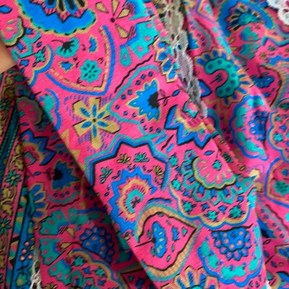 Vintage Mixed Print Patchwork A Line Skirt ~ Mult… - image 4