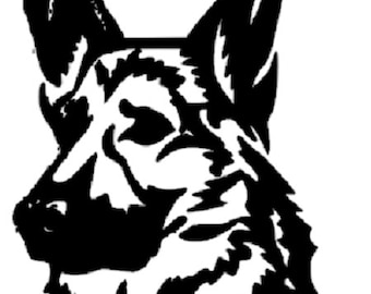 Personnalisable allemand Shepard vinyle autocollant de voiture, autocollant chien allemand shepard pare-chocs shepard allemand d’autocollant, sticker chien