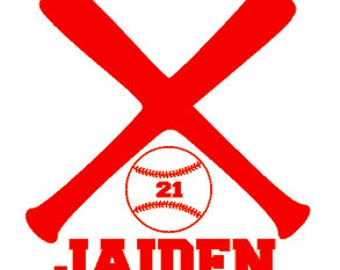 Sticker voiture de baseball. autocollant personnalisé de baseball, les Flex de baseball personnalisé, votre nom de joueurs