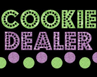 Cookie le négociant, Girl Scout Cookies, paillettes ou Non glitter emporte transfert de chaleur, Girl Scout de fer-sur, Cookie temps, bricolage
