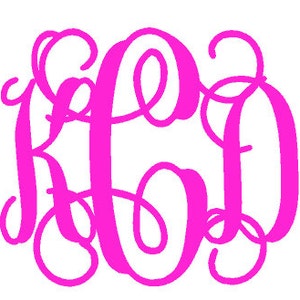 May include: Pink monogram with the letters KCD intertwined.
