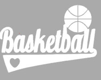 Basketball car decal, basketball sticker, vinyl basketball decal