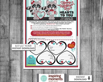 Valentine Candy Grams | Event Flyer Printable | PTA | PTN | Education | Valentines | Gift Giving | Holiday | Instant Download | Flyer Design