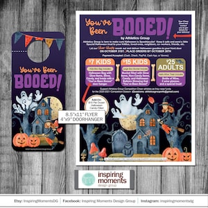 You&#39;ve Been Booed Flyer: Customized Halloween Community Fundraiser (Digital PDF JPG)