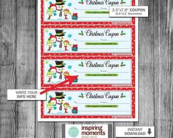 Christmas Coupon Book Event Flyer Printable | Coupons | Stocking Stuffer | Gift Giving | Holiday | Instant Download | Flyer Design | Handout