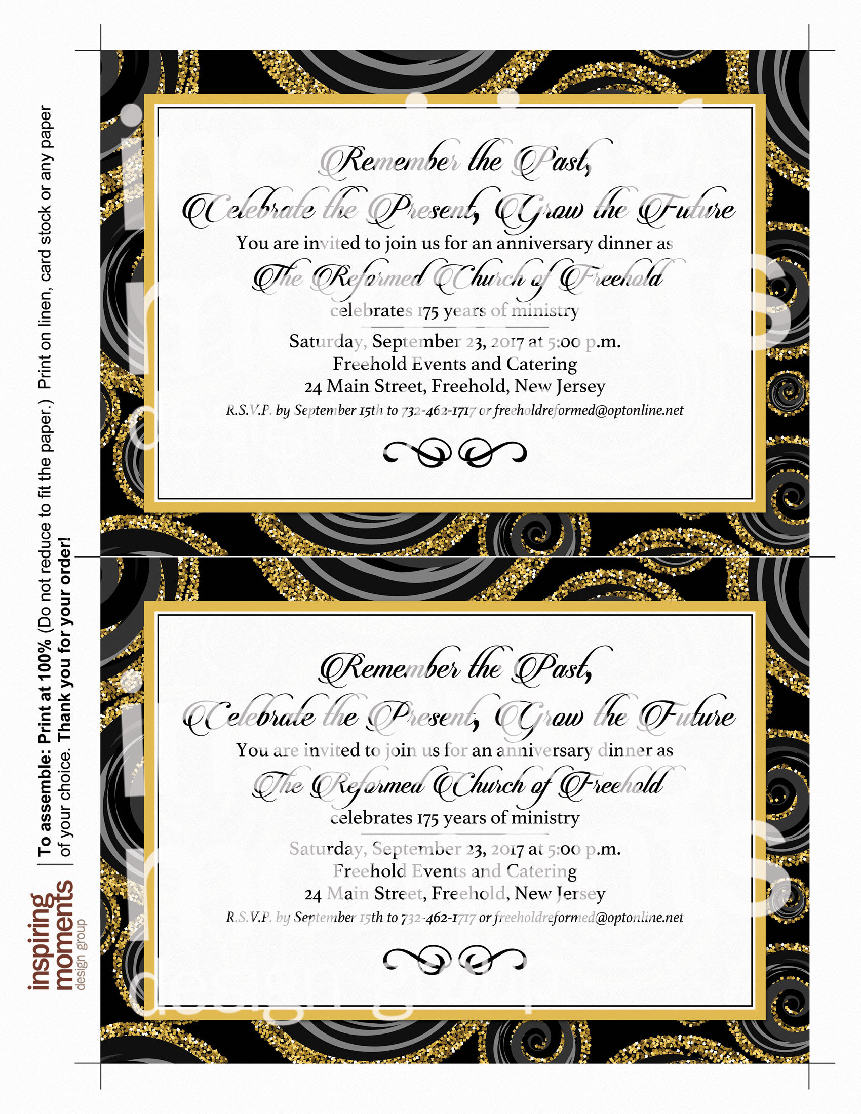 Church Anniversary Invitation, Religious Invitation, Baptism Invitation,  Holy Communion Invitation, Cross, Black and Gold, Celebration - Etsy