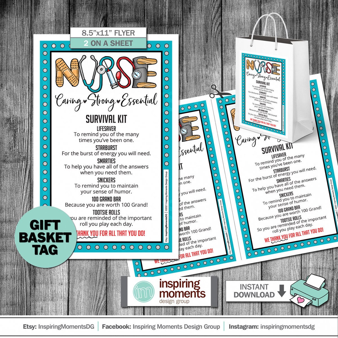  Free Printable Nursing Survival Kit Template 