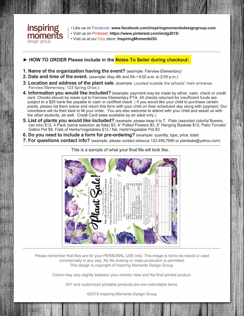 Plant Sale Flyer Template