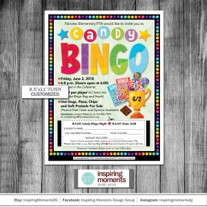 Candy Bingo Event Flyer Printable, Bingo, Candy, PTA, PTN, School Flyer ...