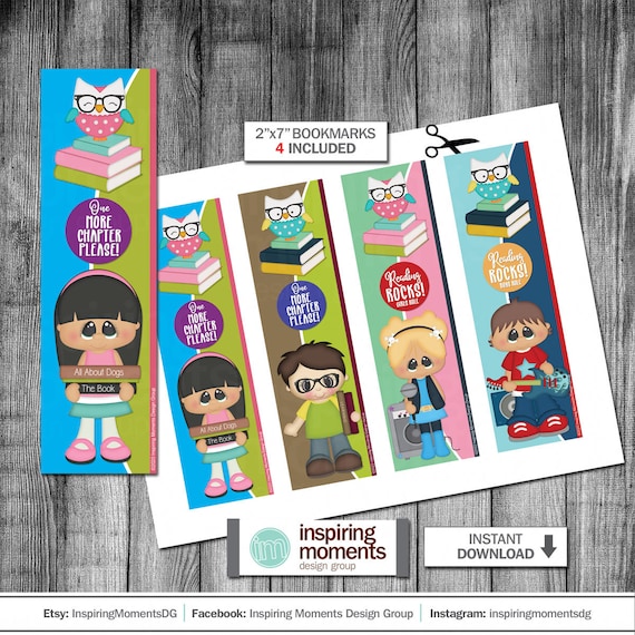 printable bookmarks girls rock boys rock one more etsy