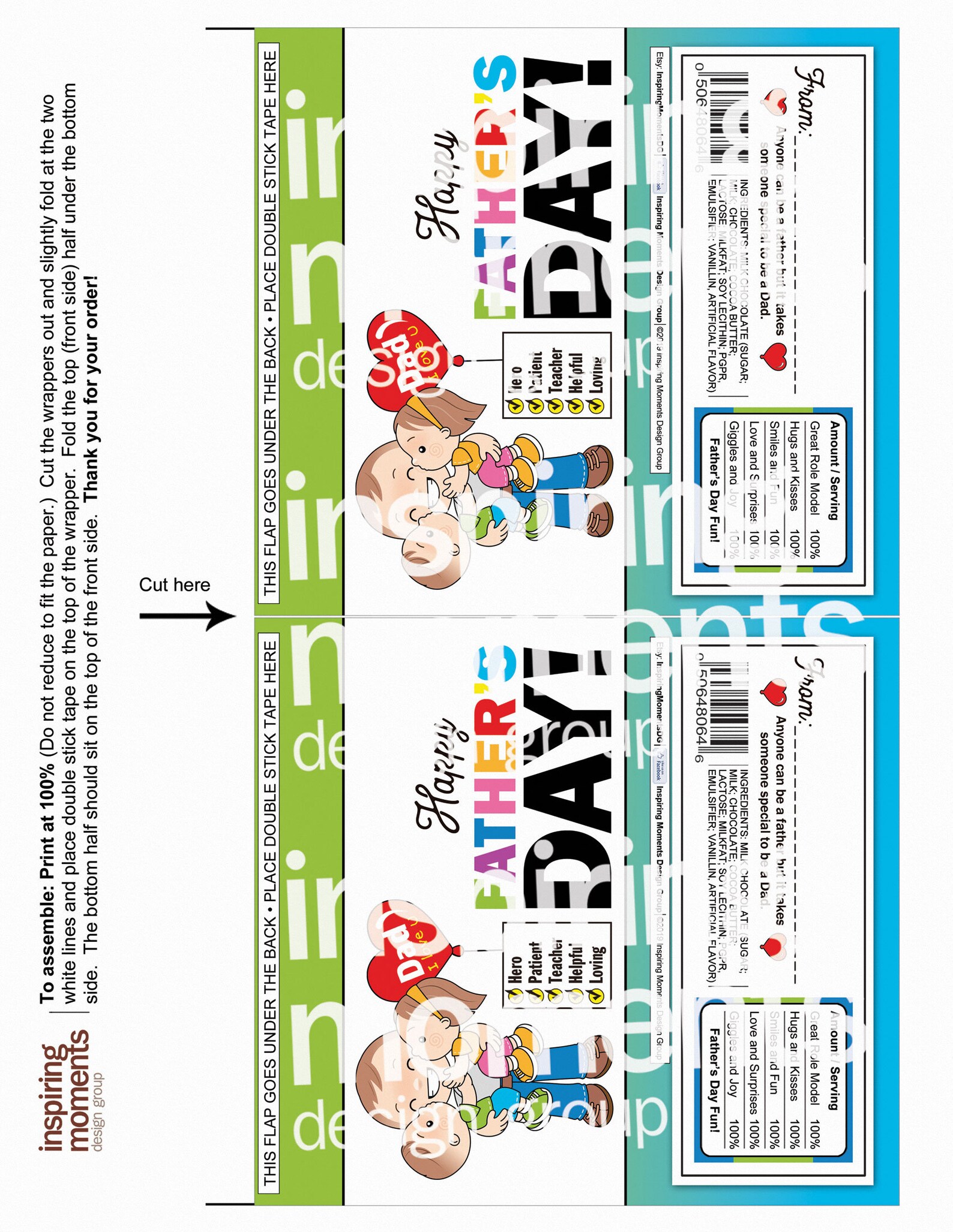 Father's Day Candy Bar Wrap Coloring Page Sheet - Etsy