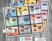 Printable Kids Lunch Box Notes: Motivational Messages (Instant Download)