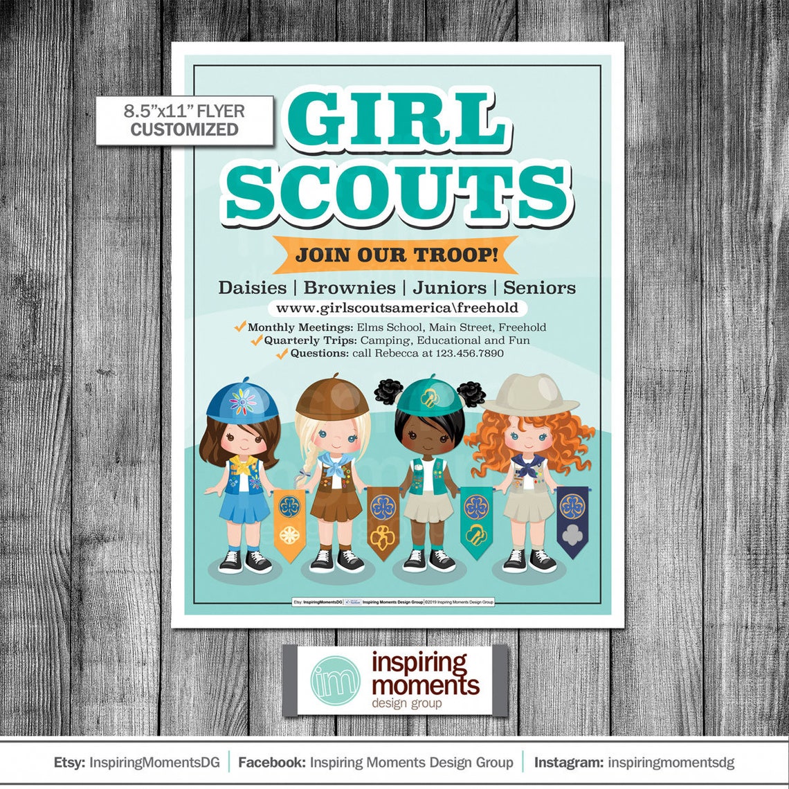 Girl Scouts Recruitment Family Fun Day Event Flyer Printable Etsy