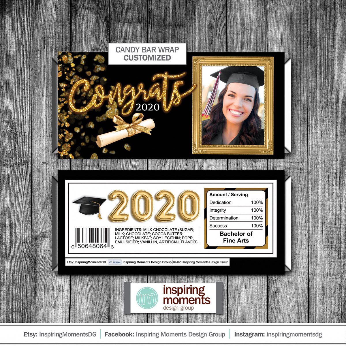 90 Pieces Graduation Decoration Label Sticker Congrats Mini Candy Bar 