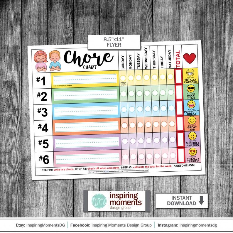 Reinforcement Chart Printable