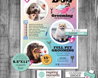 Dog Grooming Flyer: Customized Pet Store Marketing (8.5"x11")