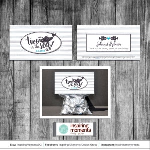 Two Less Fish In The Sea Bag Tag Topper | Bridal Shower | Wedding Favor | Treat Bag Topper | Goodie Bag Topper | Printable | Personalized