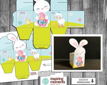 Easter Bunny Box | Easter | Easter Placecard | 3D | Template | Easy To Cut And Assemble | DIY | Printable | Instant Download | Favor