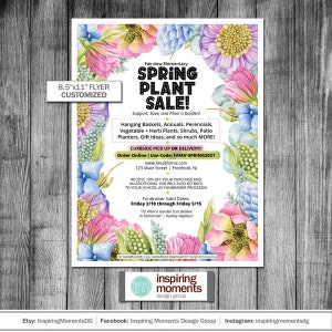 Dépliant d’événement de vente de plantes imprimable | collecte de fonds | | d’événements communautaires | de la fête des mères | PTA | PTN Flyer | scolaire | de conception de flyers Documents | 8,5 po x11 po