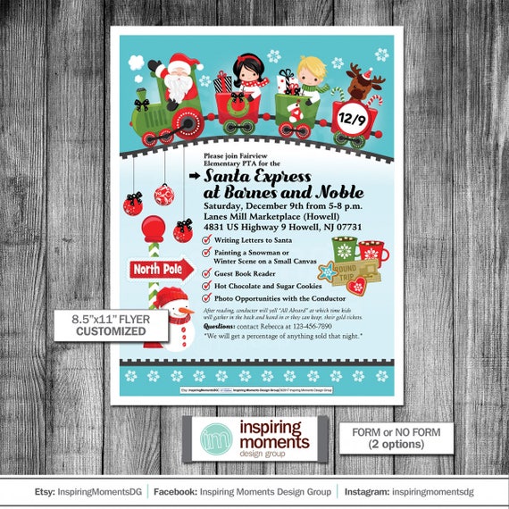 santa express event flyer printable polar express etsy