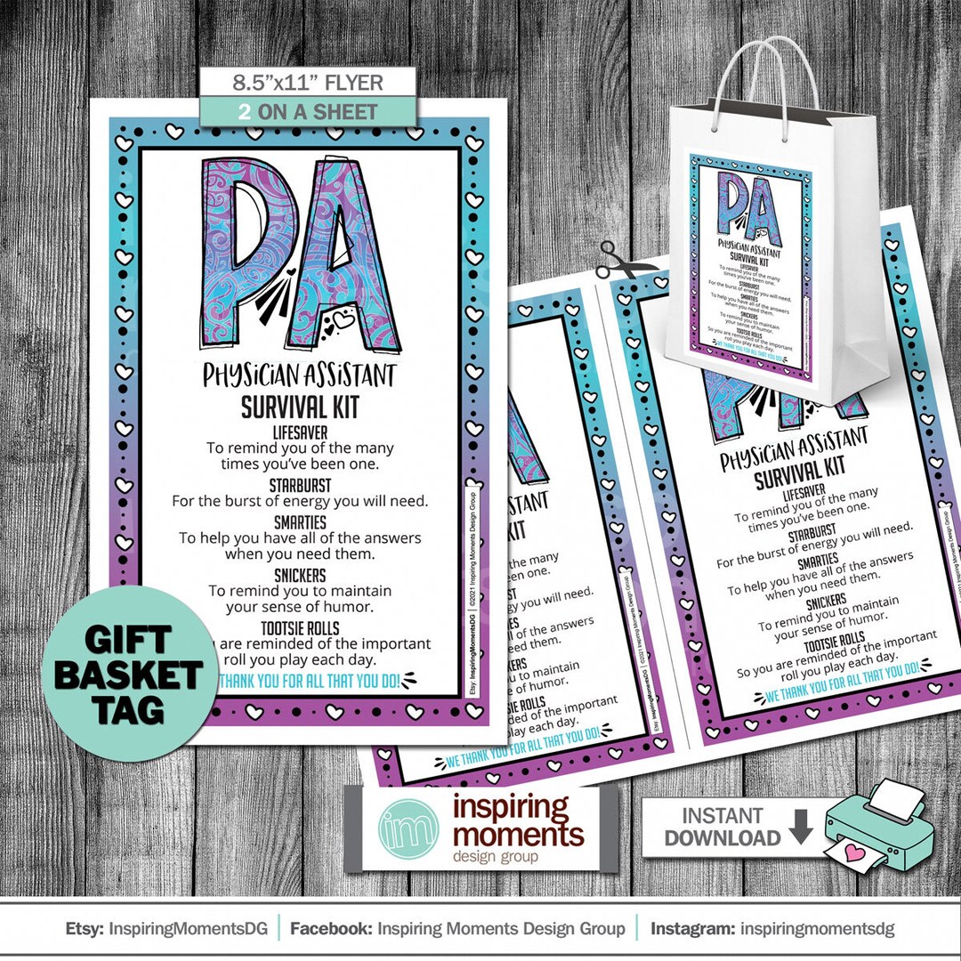 Physician Assistant Survival Kit Flyer Printable, Nurses Healthcare ...