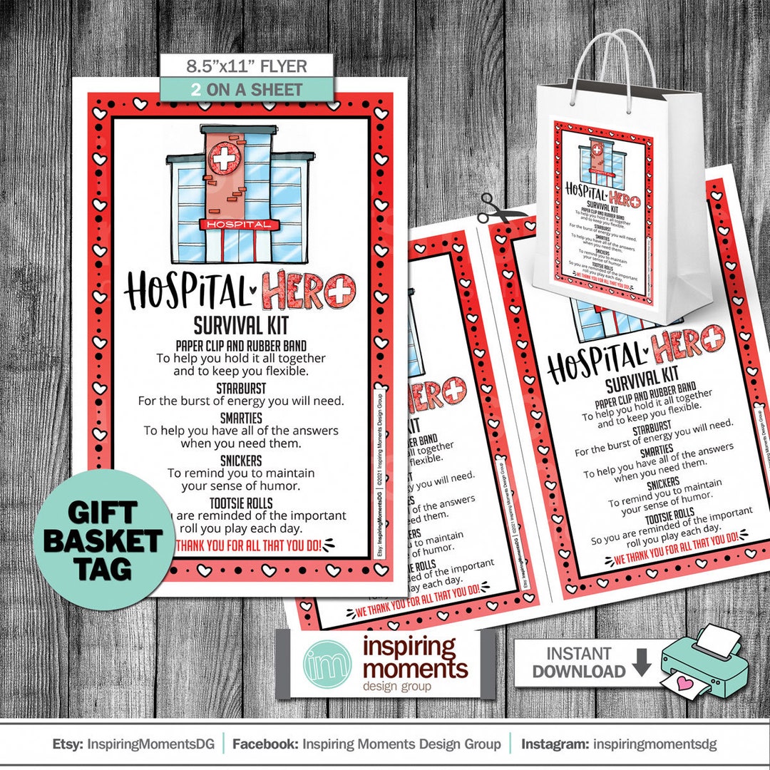 Hospital Hero Survival Kit Flyer Printable, Nurses, Doctors Healthcare ...