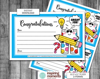 good homework certificate Teachers Congratulations, Good Job Teachers Flyer, Classroom Flyer, Smarty Pants, Bright Idea, Homework, Helper Tool Instant Download, DIY