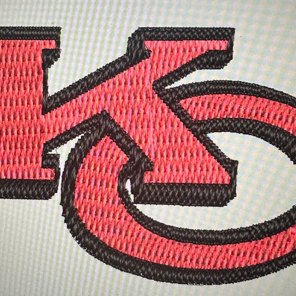 Kansas City Chiefs Football Embroidery Design for Embroidery Machine Small KC Chiefs Instant Download Different formats